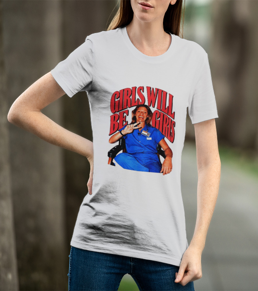 Aileen Wuornos Girls Will Be Girls Peace Sign Blue Outfit T-Shirt