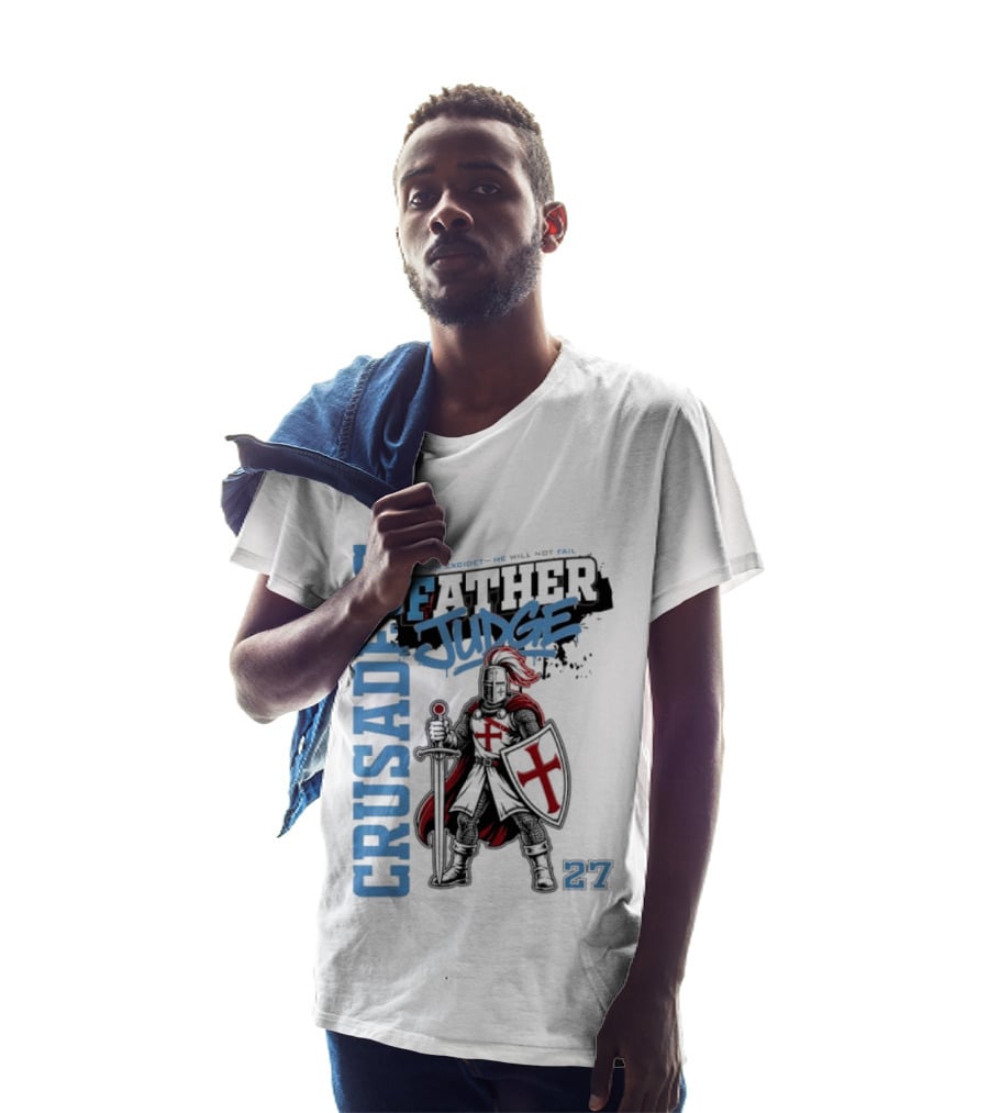 Crusaders Father Judge Non Excidet He Will Not Fail 27 Medieval Knight In Chainmail T-Shirt