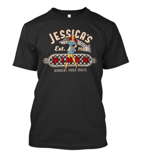 Jessica's Diner Est 1988 Retro Burgers Fries Malts 50s T-Shirt