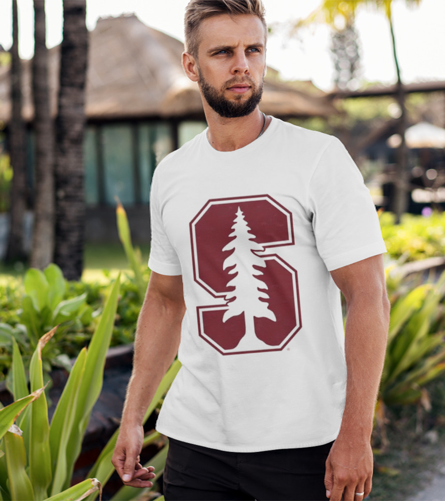 Stanford University Cardinal Block S Tree Logo NCAA T-Shirt