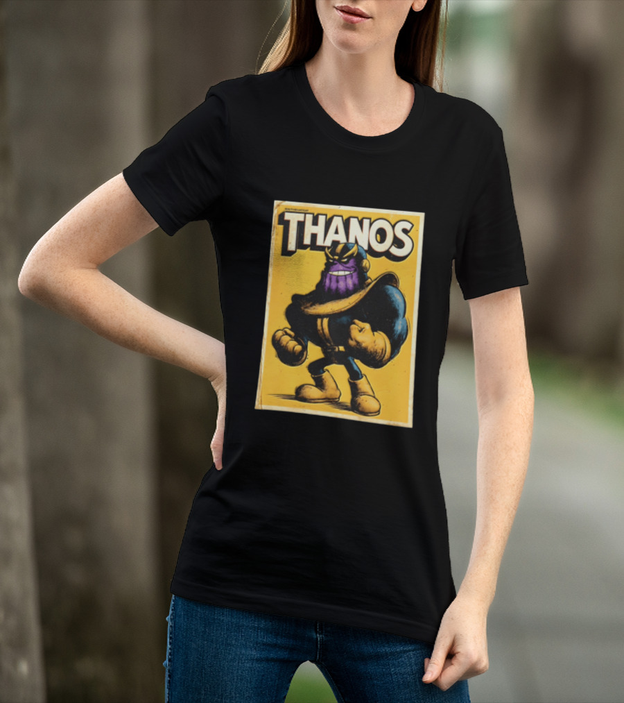 Thanos Marvel Superhero Purple Alien Villain Clenched Fist T-Shirt