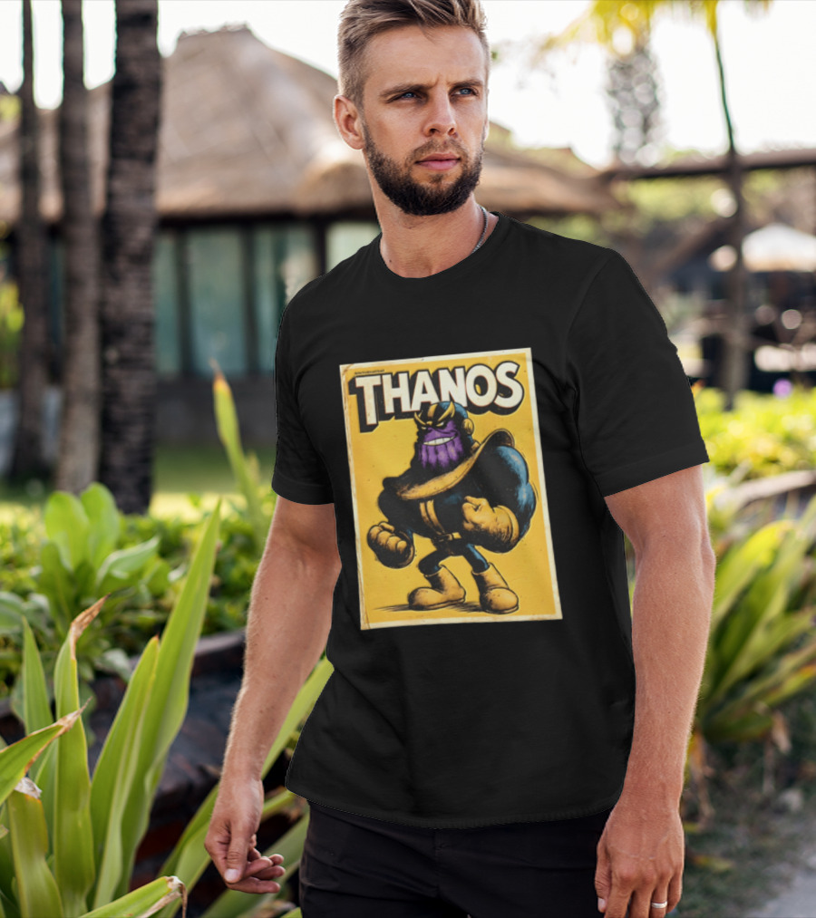 Thanos Marvel Superhero Purple Alien Villain Clenched Fist T-Shirt