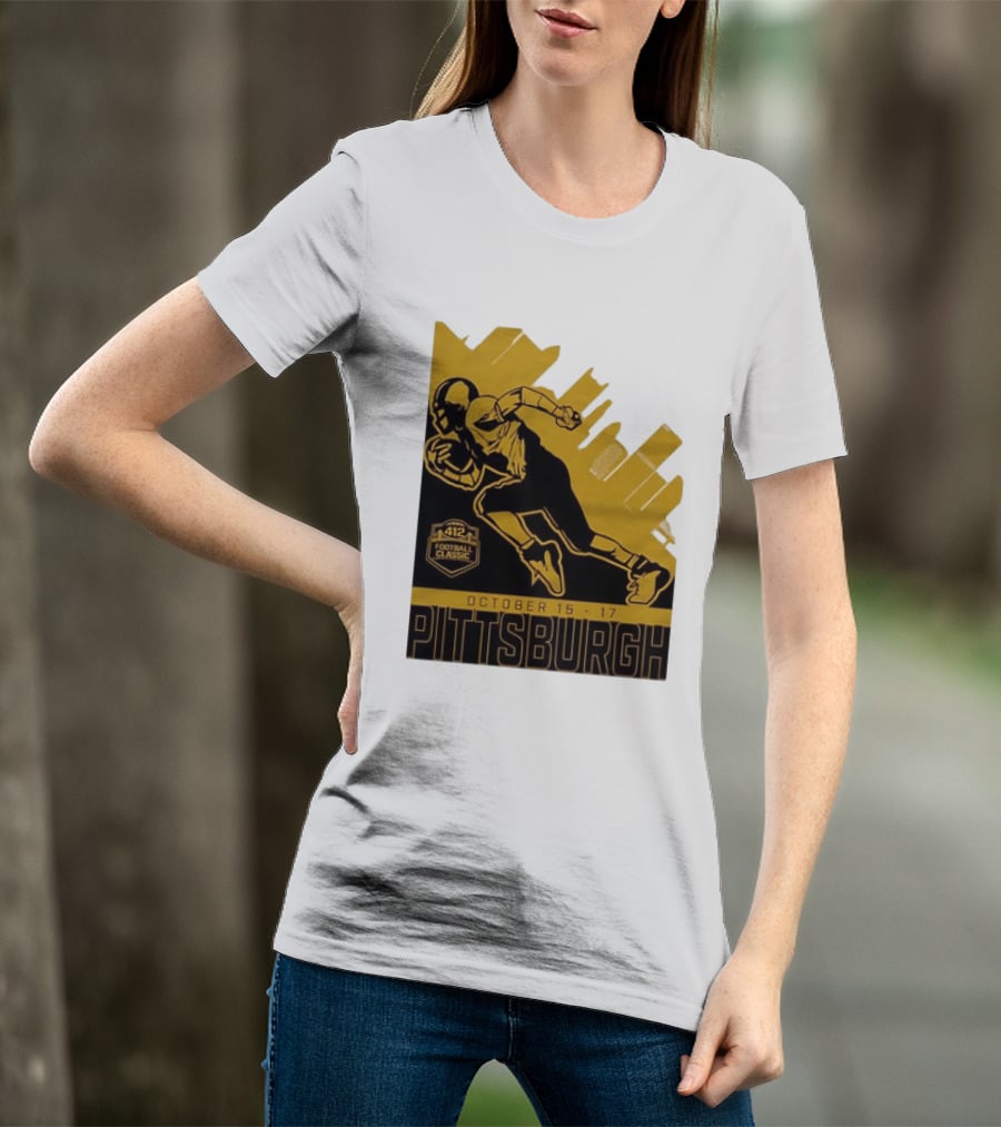 Pittsburgh 412 Football Classic October 15 17 Running Player T-Shirt