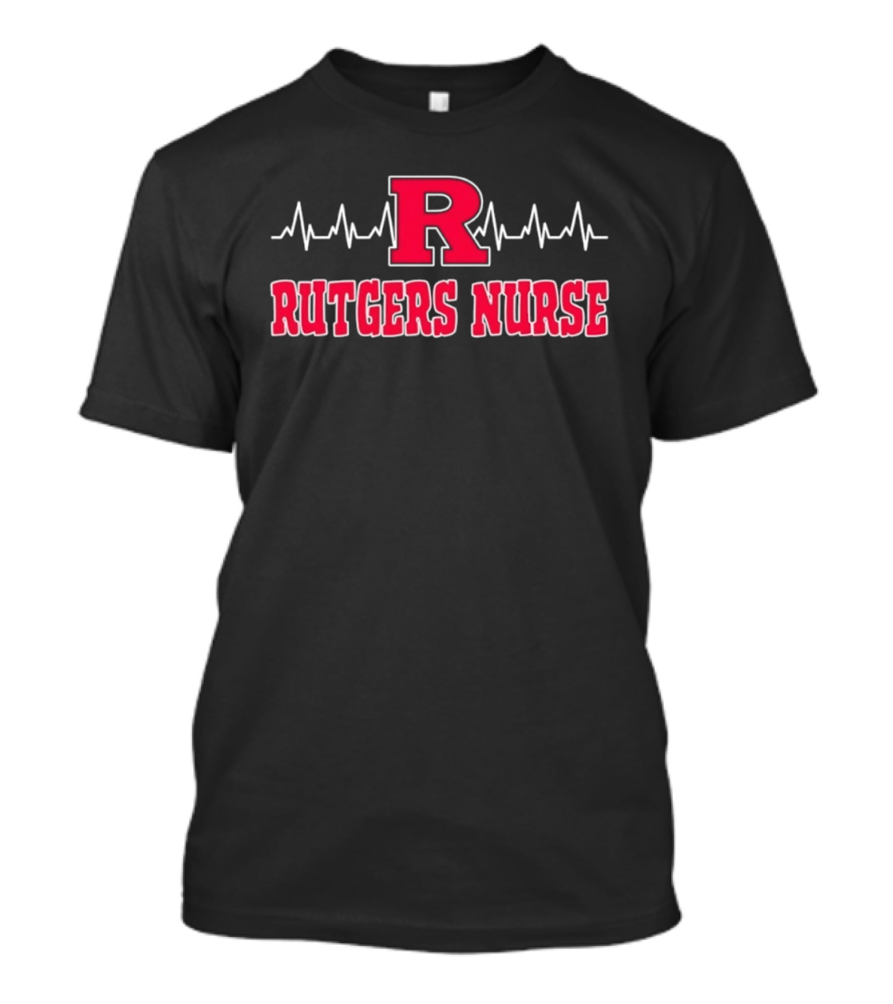 Rutgers Nurse Heartbeat R Scarlet Knights T-Shirt