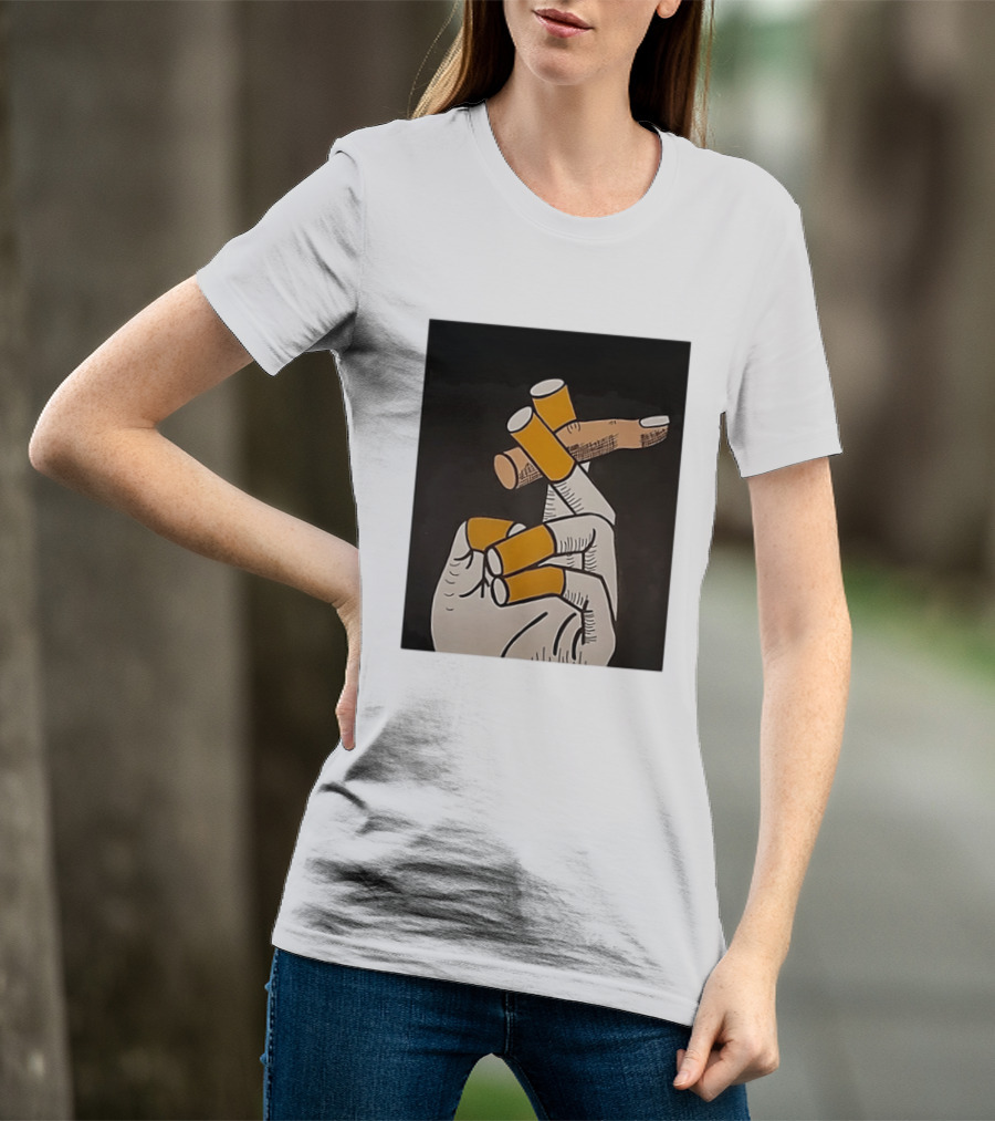 Hand With Cigarettes Smoker T-Shirt