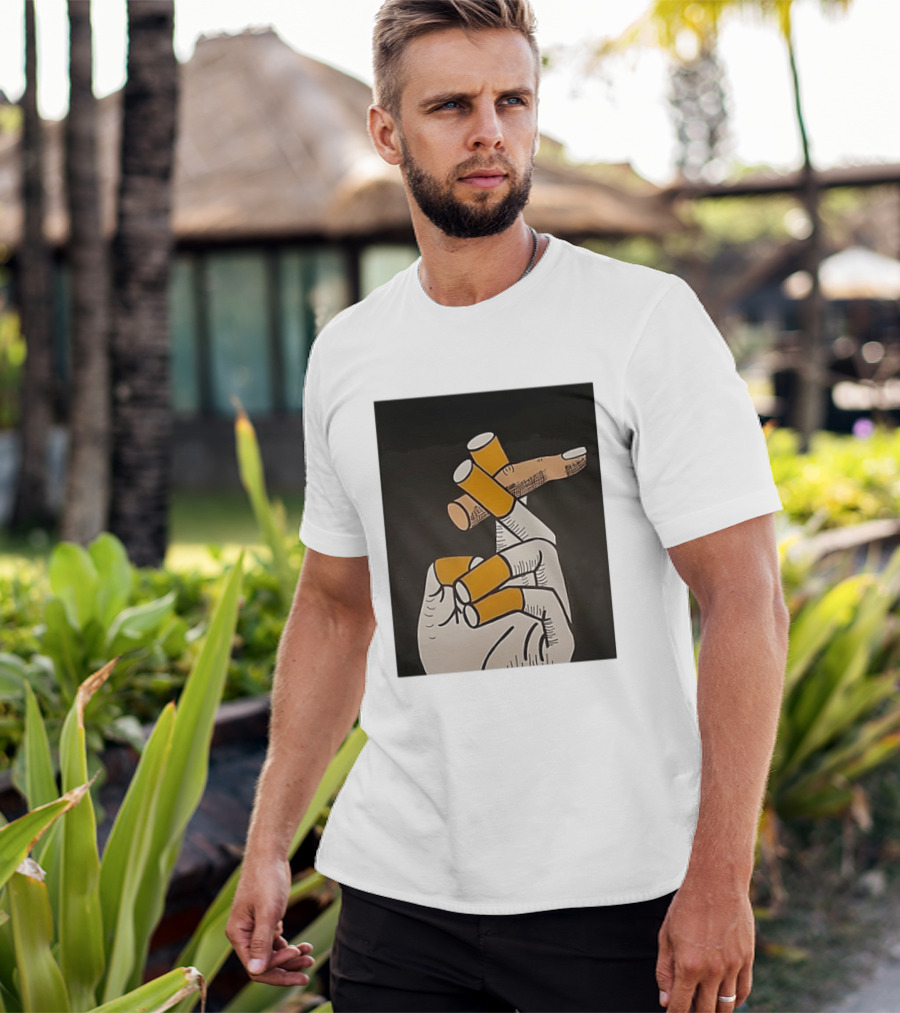 Hand With Cigarettes Smoker T-Shirt
