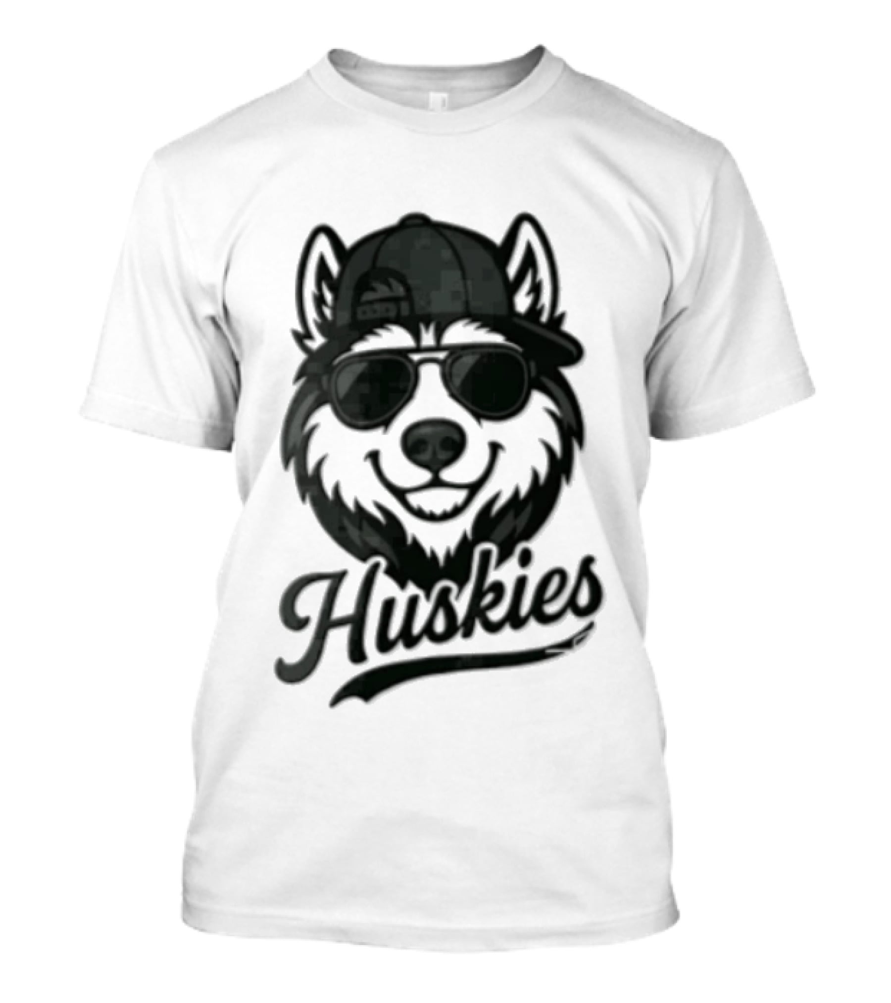Huskies Husky Dog In Sunglasses And Cap T-Shirt