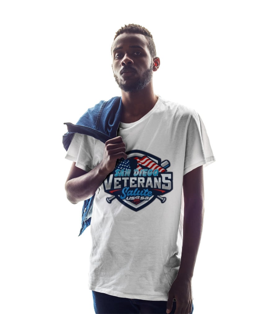 San Diego Veterans Salute USSSA Baseball Event American Flag T-Shirt