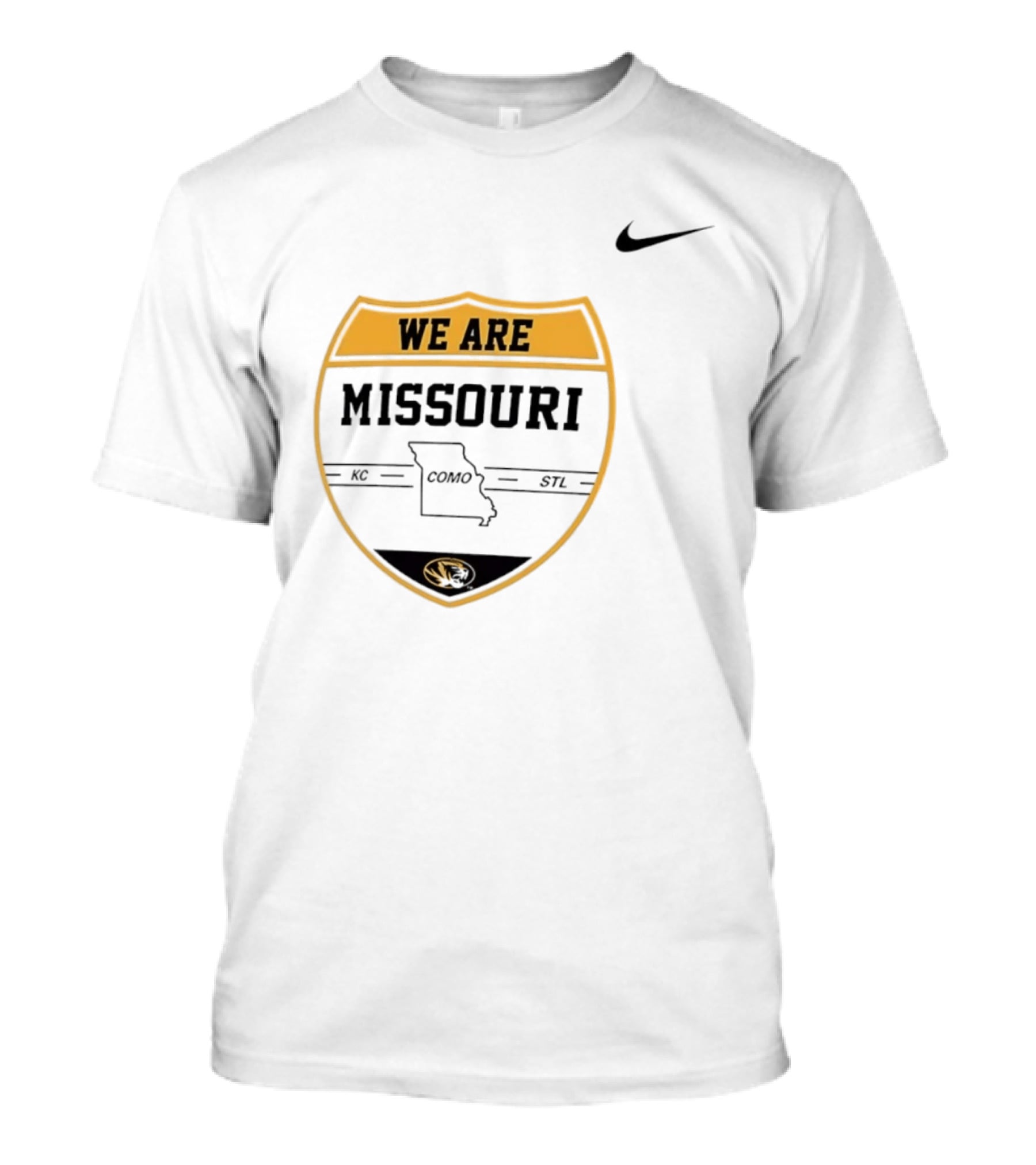 Missouri Tigers We Are KC COMO STL Shield Nike T-Shirt