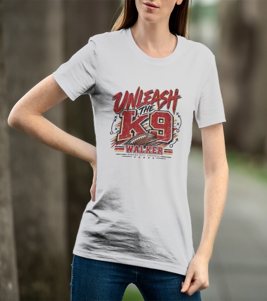 Unleash The K9 Walker Kansas City Football T-Shirt