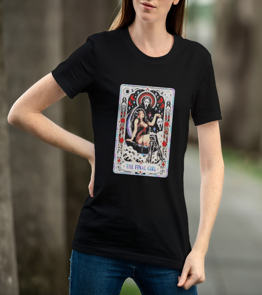 The Final Girl Ghostface Scream Tarot Card Aesthetic T-Shirt