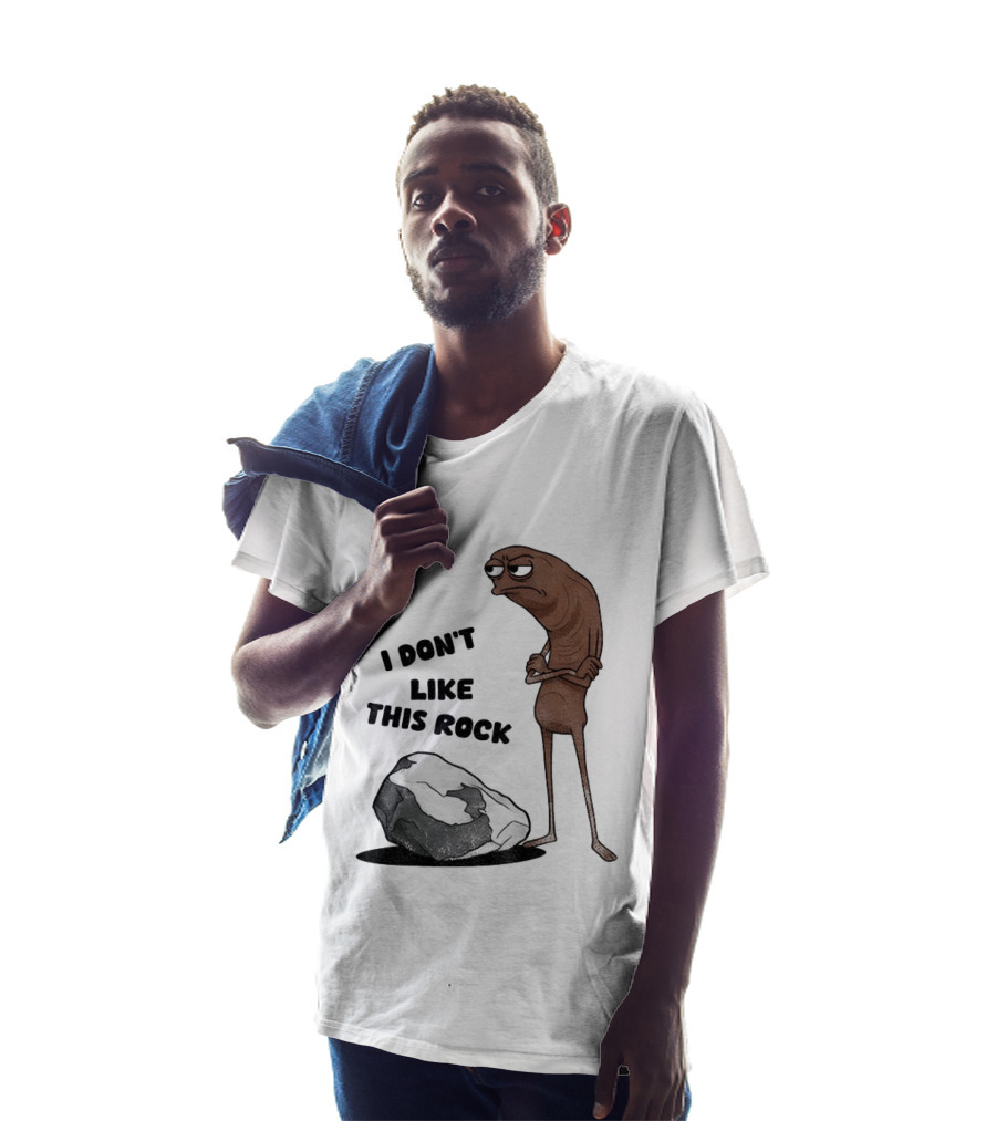 Marcus The Worm I Don't Like This Rock Grumpy Cartoon Expression T-Shirt