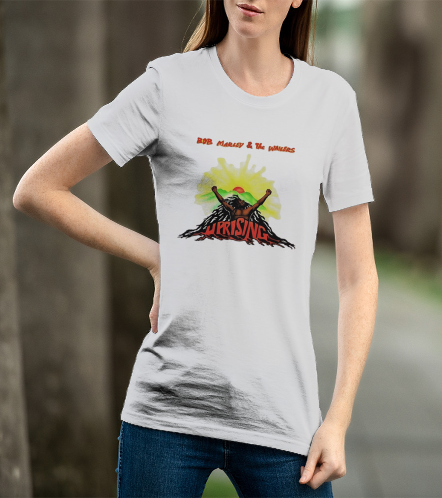 Bob Marley & The Wailers Uprising Reggae Sunburst Mountain T-Shirt