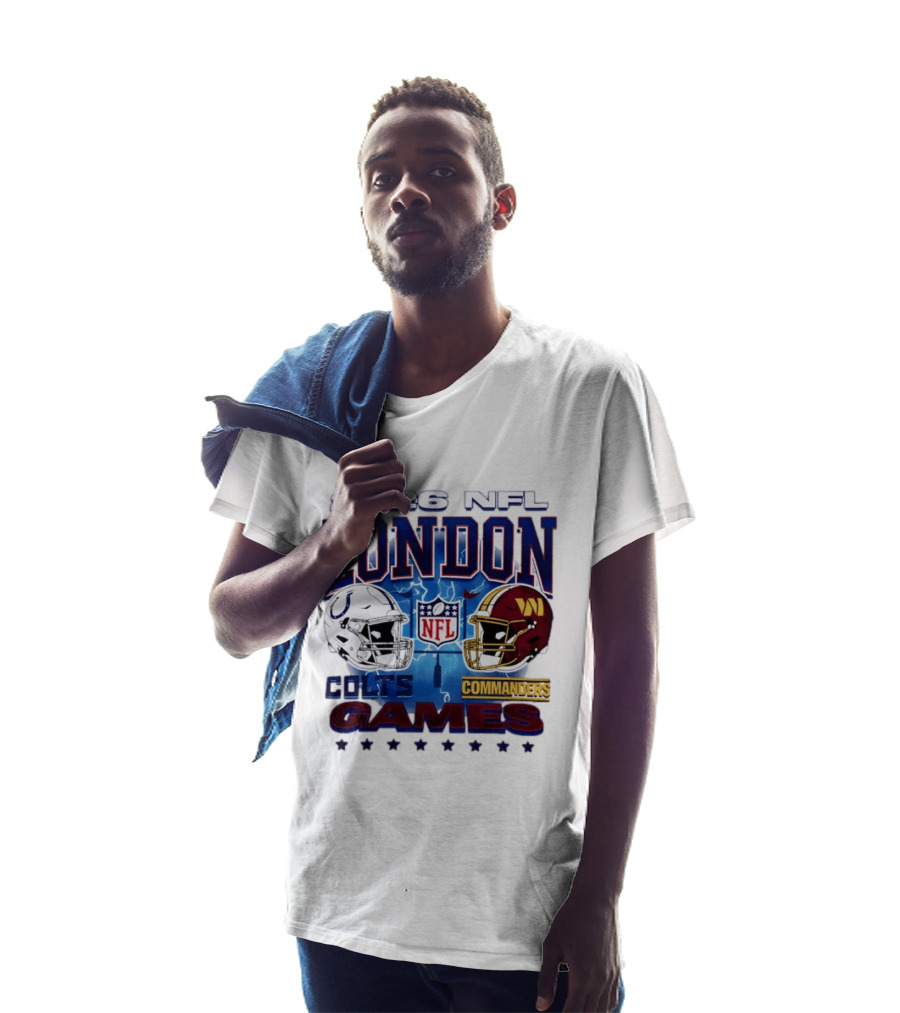 2026 NFL London Colts Commanders Games Helmets T-Shirt