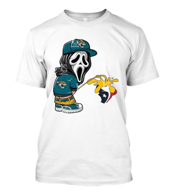 Jacksonville Jaguars Ghostface Pissing On Houston Texans T-Shirt