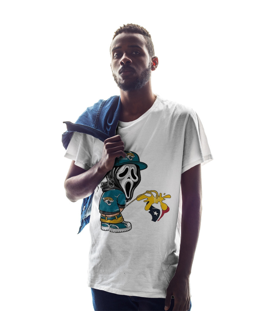 Jacksonville Jaguars Ghostface Pissing On Houston Texans T-Shirt