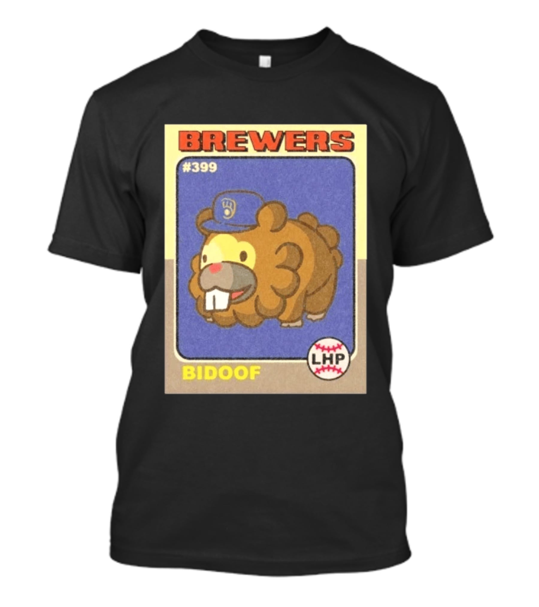 Brewers Bidoof Baseball Card #399 LHP T-Shirt