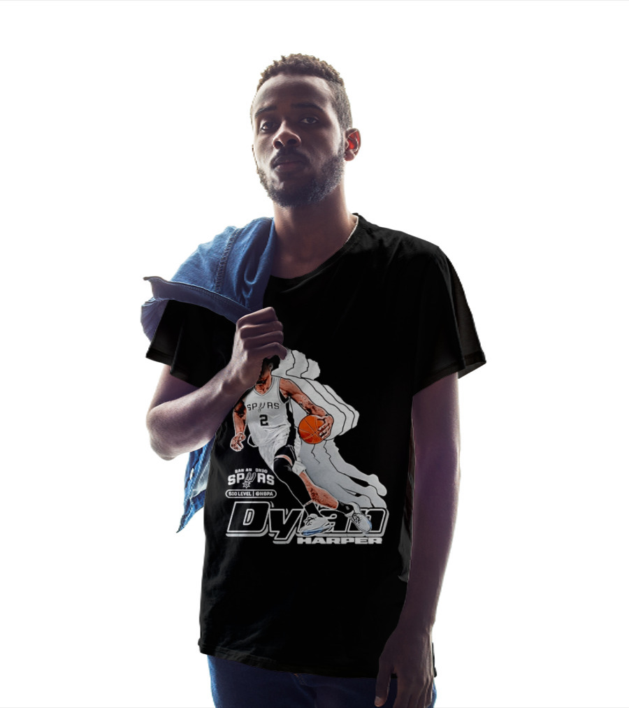 Dylan Harper Number 2 San Antonio Spurs NBA 500 Level @NBPA T-Shirt