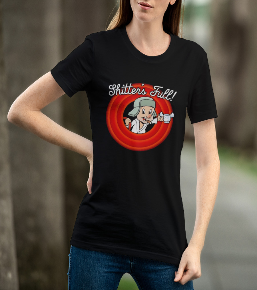 Shitter's Full Cousin Christmas Vacation Cartoon Character Cigar And Robe T-Shirt