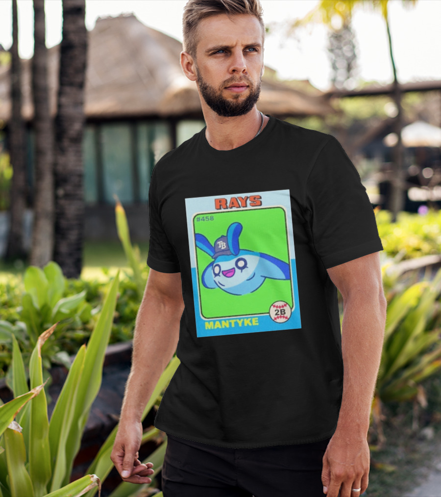 Rays Mantyke Tampa Bay No 458 Baseball Card TB T-Shirt