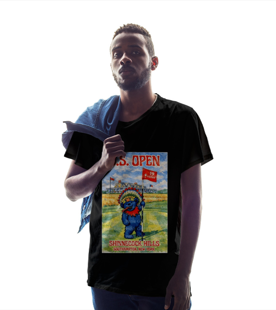 U.S. Open Shinnecock Hills Southampton New York Grateful Dead Dancing Bear Golf Course T-Shirt