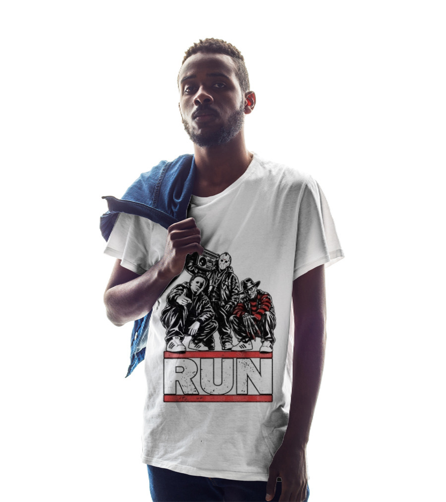 Run Horror Hip Hop Michael Myers Jason Freddy T-Shirt