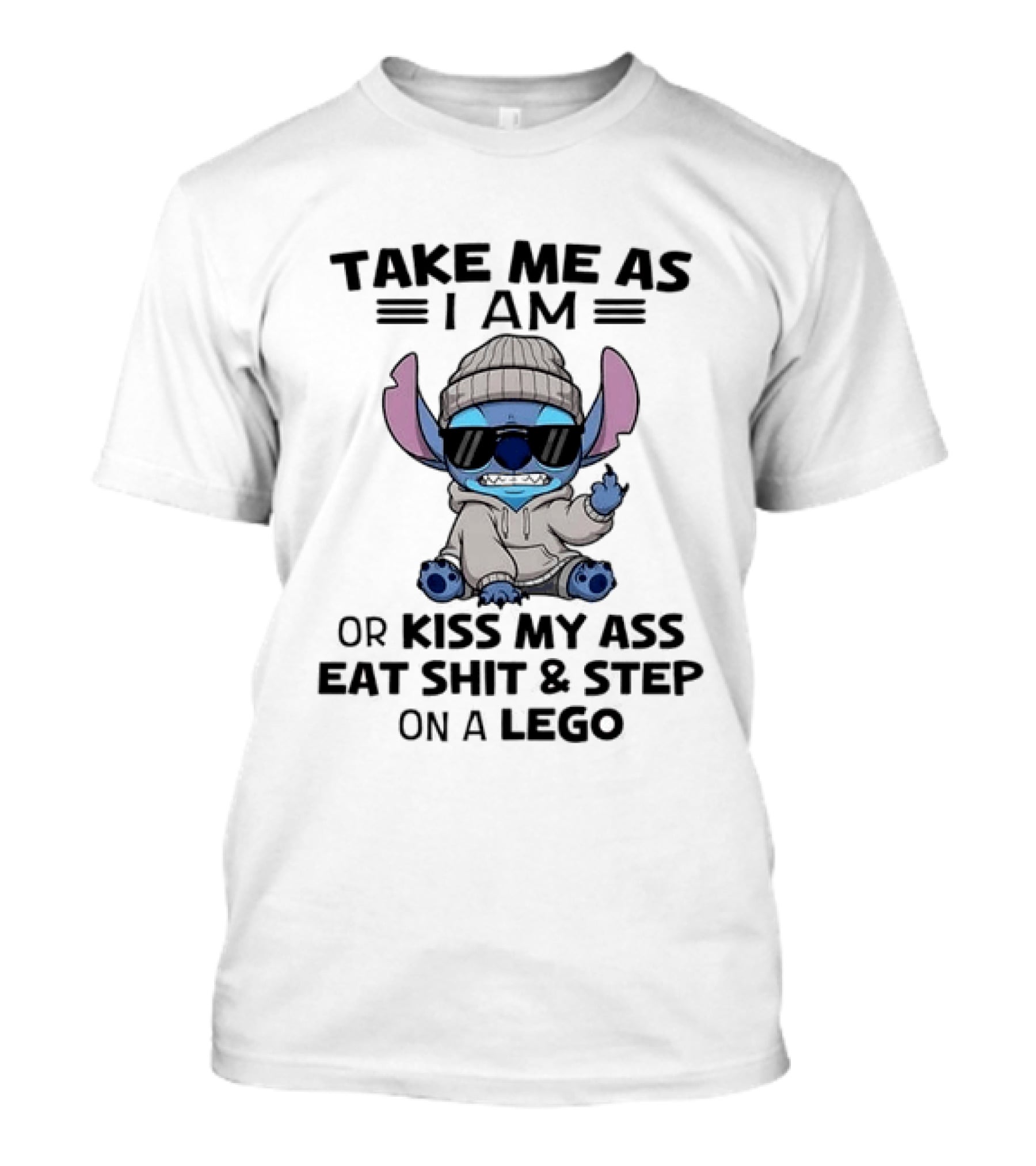 Take Me As I Am Stitch Attitude Saying T-Shirt