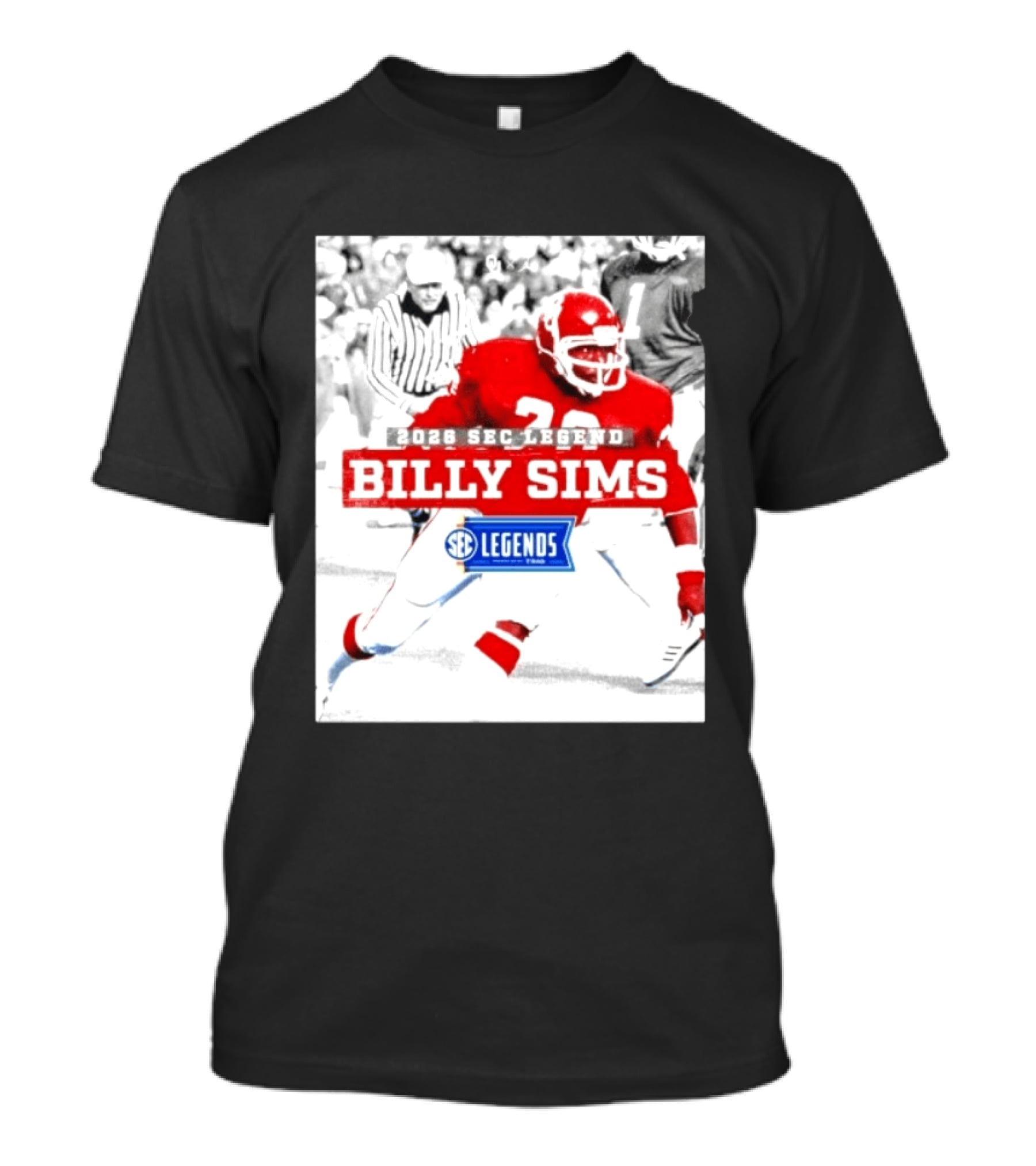 2026 SEC Legend Billy Sims Oklahoma Sooners Football T-Shirt