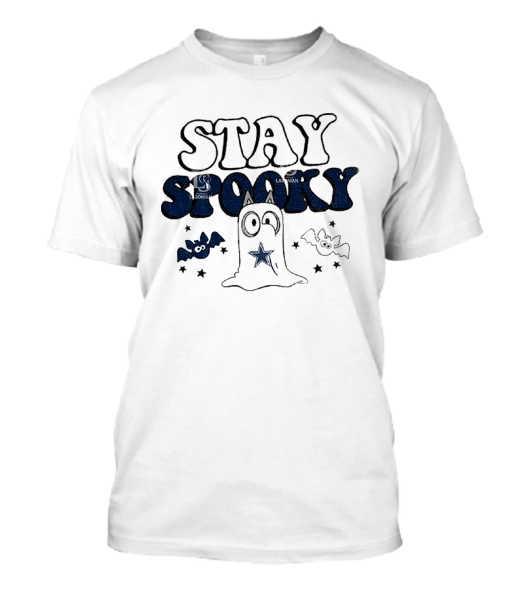 Dallas Cowboys Bluey Halloween Stay Spooky Ghost Bats Stars T-Shirt