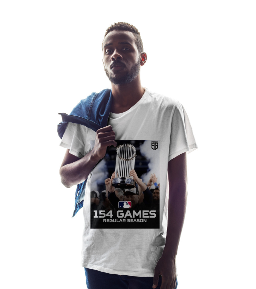 MLB 154 Games Regular Season World Series Champions Trophy T-Shirt