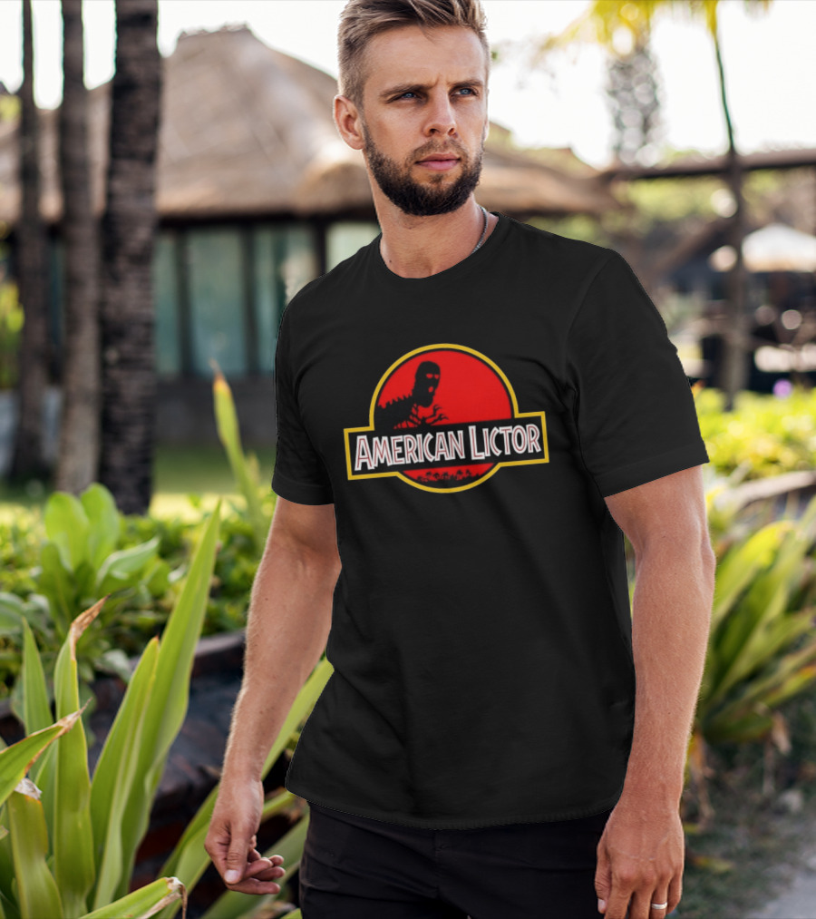 American Lictor Dinosaur Movie Jurassic T-Shirt