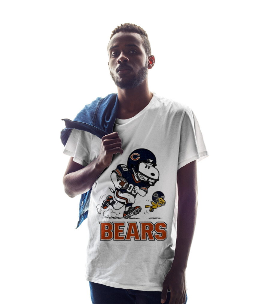 Chicago Bears Snoopy And Woodstock Football Team Fan T-Shirt