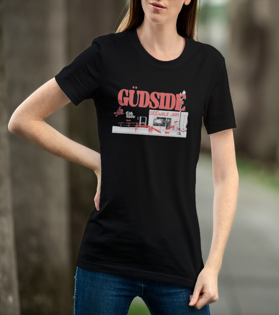 Güdside Sidewalk Jam Güd Byek Skateboard Street T-Shirt
