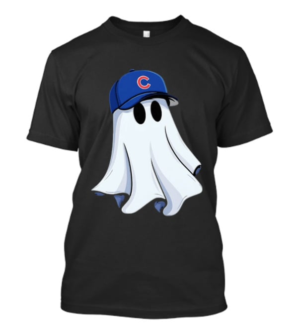 Chicago Cubs Ghost Cartoon Blue Baseball Cap T-Shirt