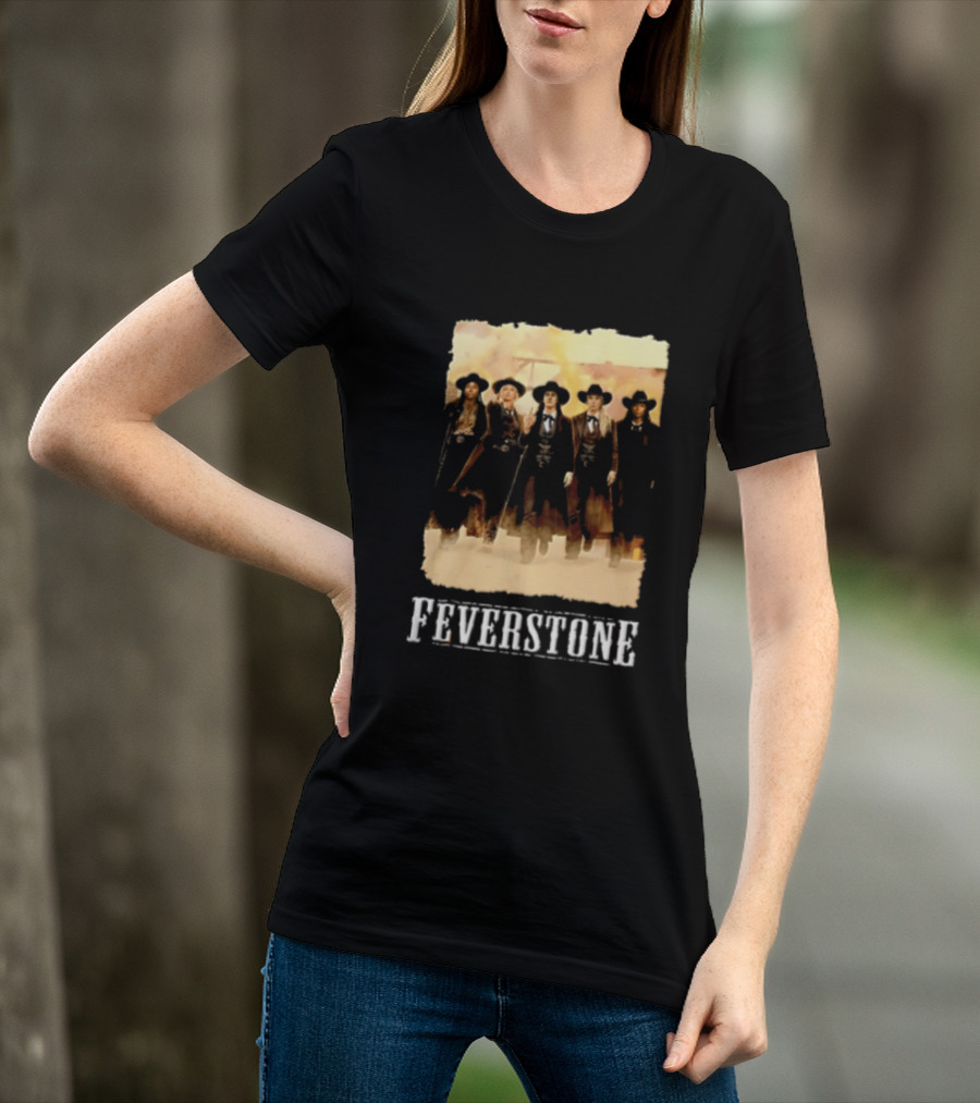 Feverstone Five Women Cowboy Outfits Walking T-Shirt