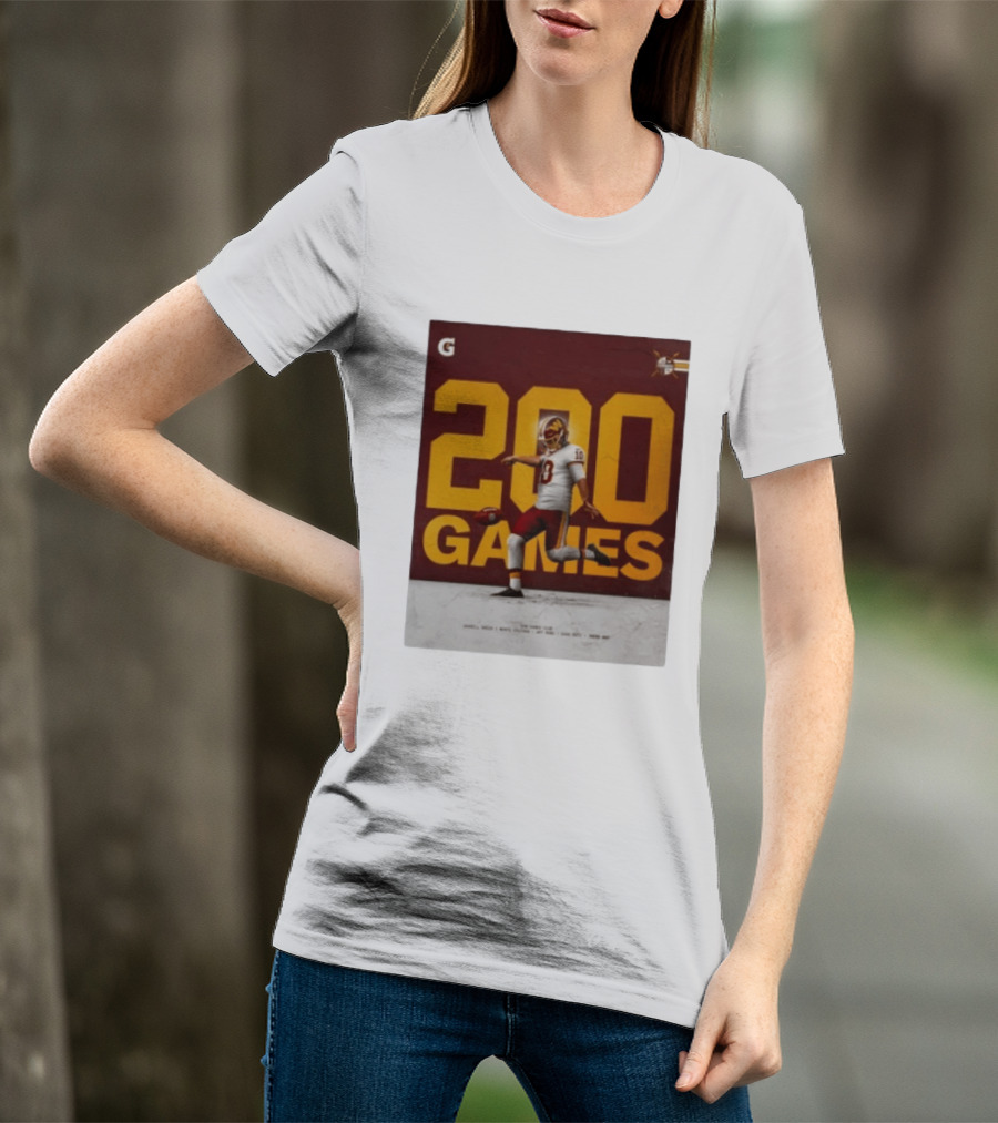 200 Games Tress Way 200 Games Club Washington Commanders T-Shirt