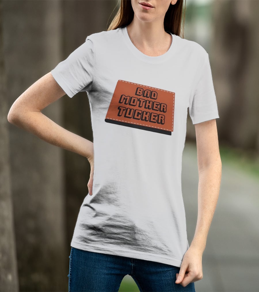 Bad Mother Tucker Bold Black Lettering Orange T-Shirt