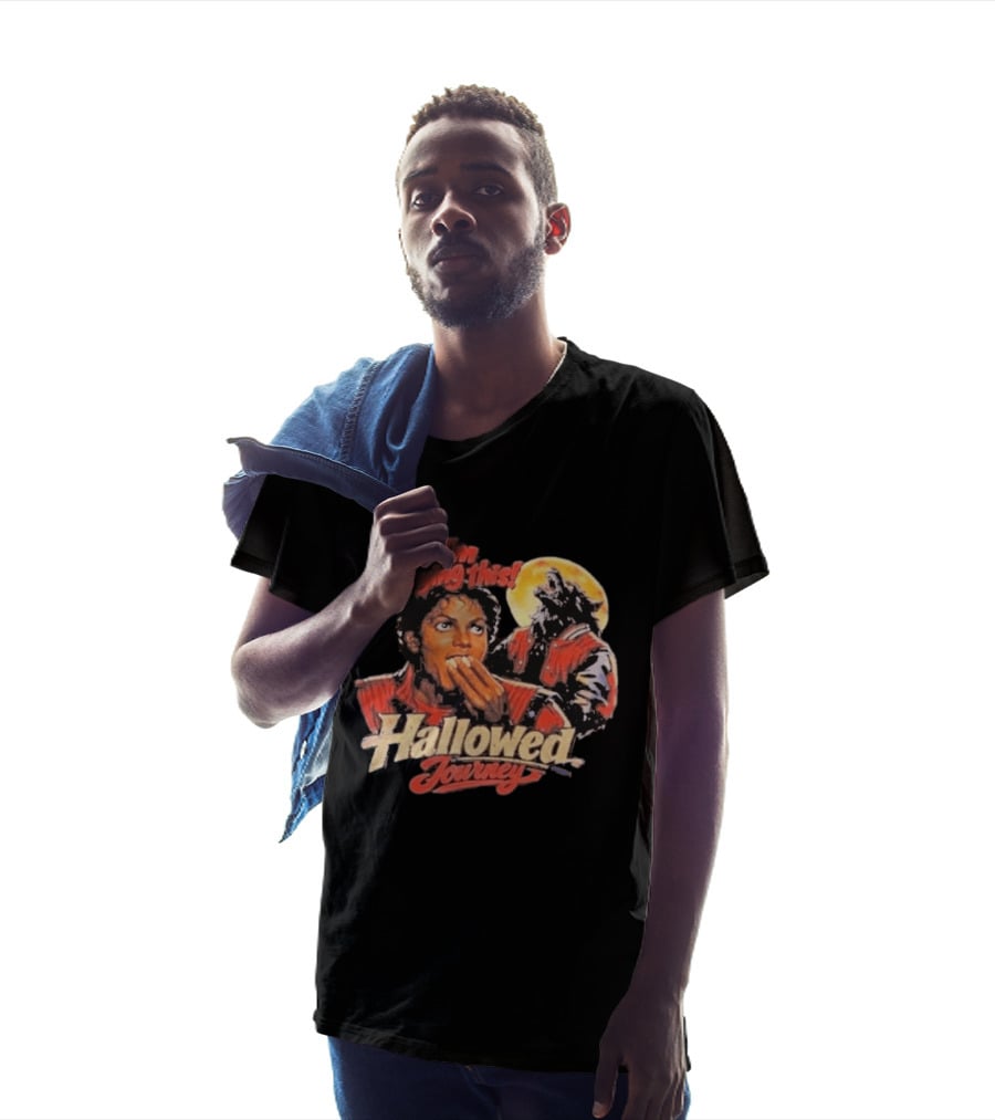 No I'm Enjoying This Hallowed Journey Werewolf Thriller Eating Popcorn T-Shirt