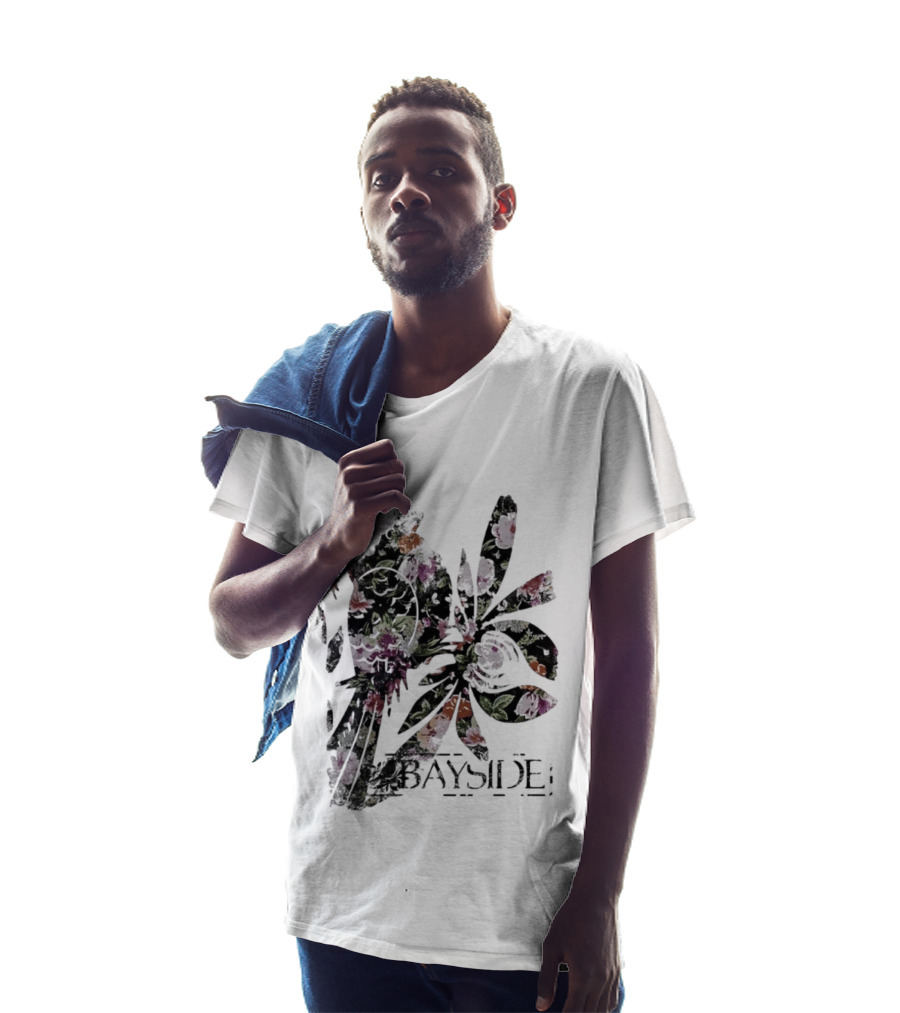 Bayside Floral Bird Distressed Alternative Rock T-Shirt