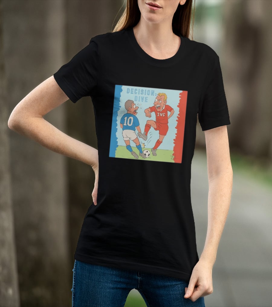 Decision Dive JVC Arsenal Football Cartoon Vintage Rivalry T-Shirt