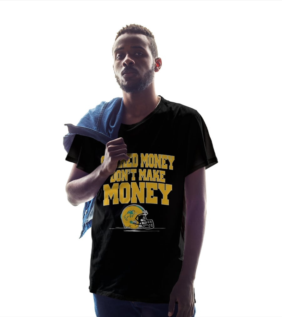 Scared Money Don't Make Money Buffalo Helmet Football T-Shirt