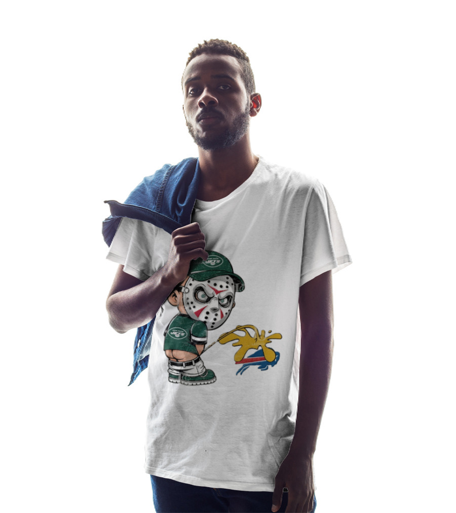 New York Jets Jason Voorhees Pissing On Buffalo Bills T-Shirt