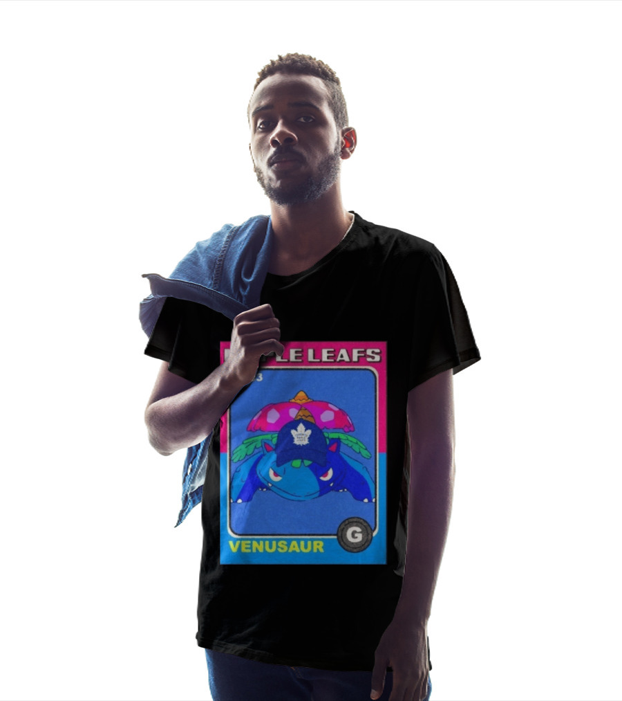Venusaur Toronto Maple Leafs 003 Trading Card Blue Hat Edition T-Shirt