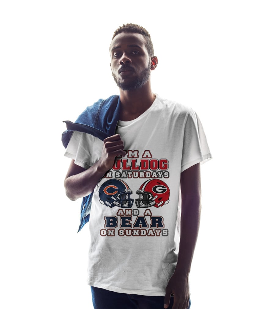 I'm A Bulldog On Saturdays Georgia Chicago Bears On Sundays T-Shirt