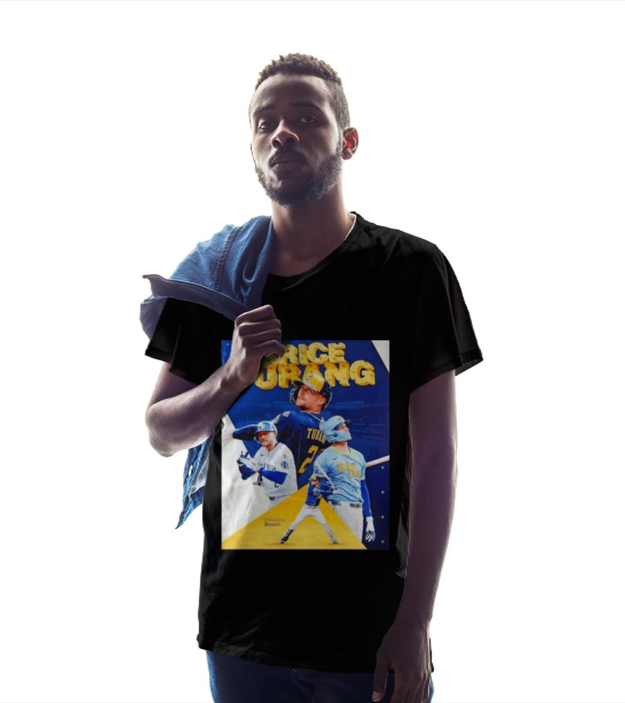 Brice Turang Milwaukee Brewers MLB Player Collage T-Shirt