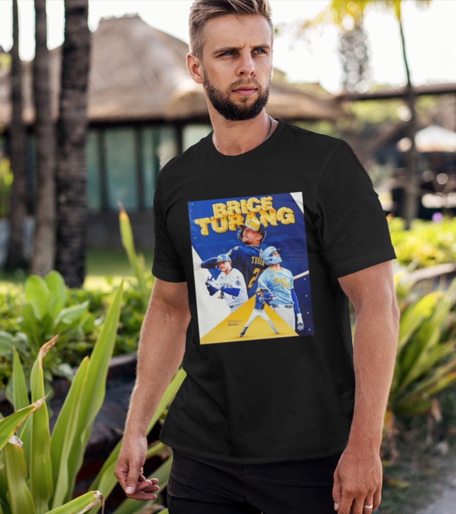 Brice Turang Milwaukee Brewers MLB Player Collage T-Shirt