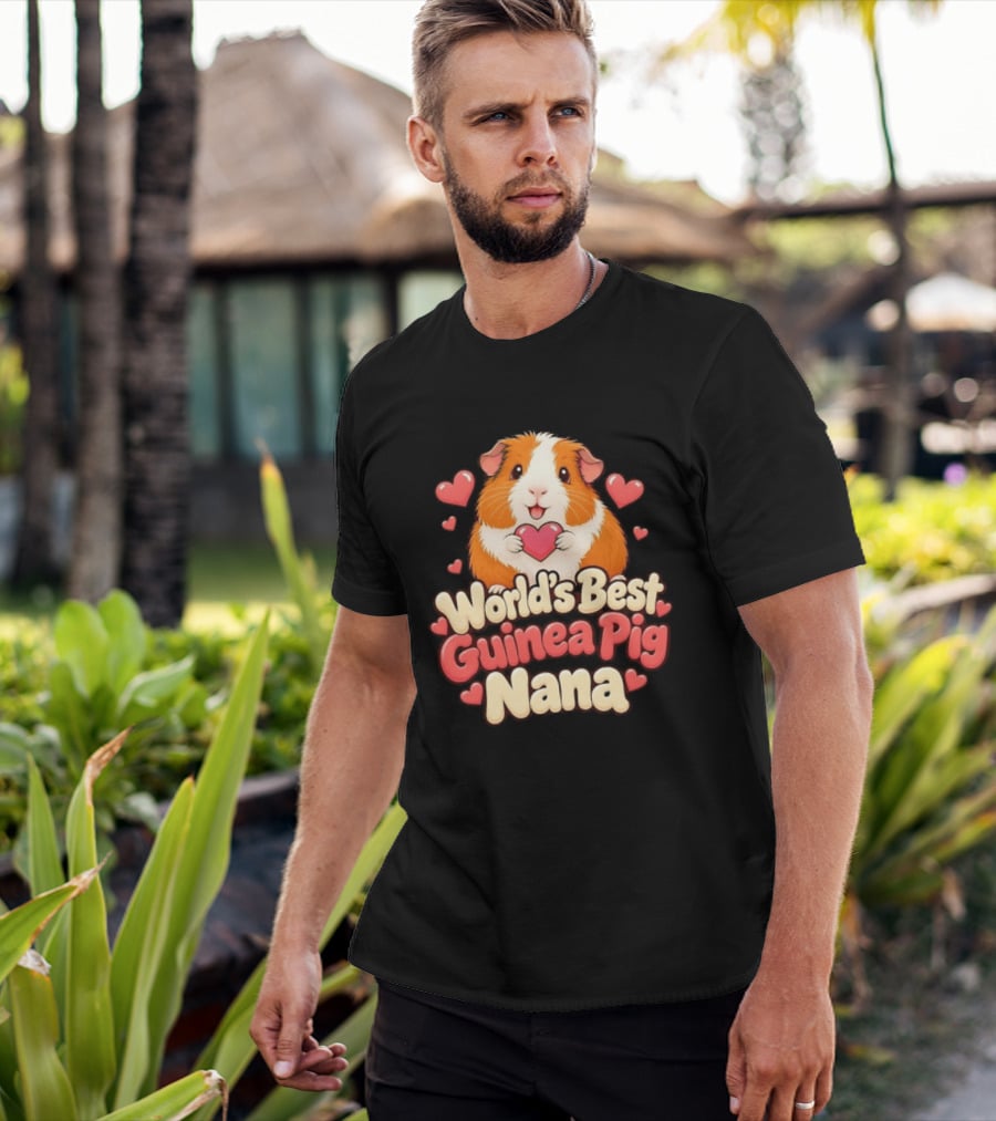 World's Best Guinea Pig Nana Heartwarming Gift For Grandmother T-Shirt