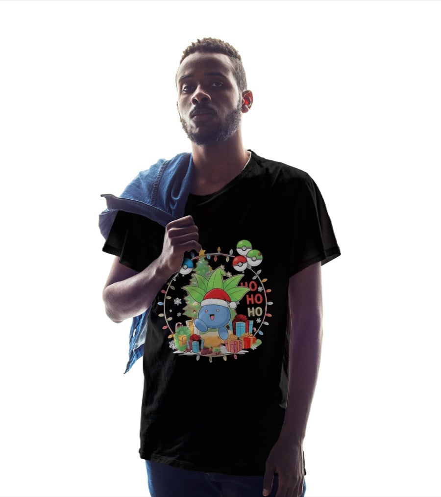 Oddish Ho Ho Ho Christmas Pokémon Festive Scene T-Shirt
