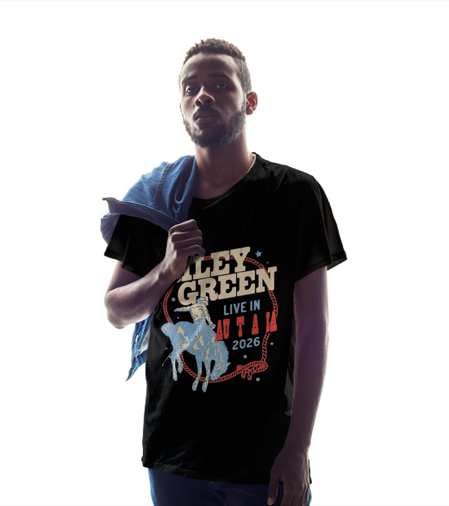 Riley Green Live In Australia 2026 Country Music Cowboy Rodeo T-Shirt