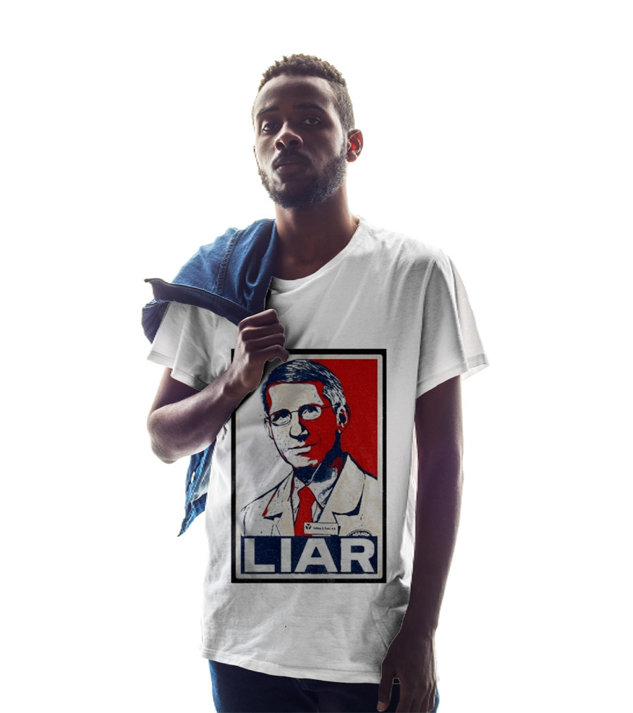 Dr Fauci Liar Political Parody Red White Blue T-Shirt